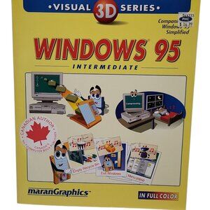 Windows 95 Intermediate 3D Visual Series maranGraphics 1996 Canadian Ex Con 151p